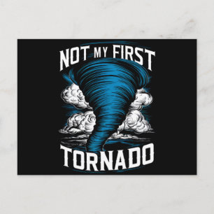 Funny Not My First Tornado Retro Storm Chaser  Postcard