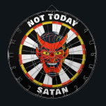 Funny Not Today Satan Dartboard<br><div class="desc">Personalise this devilish dartboard with a personalised greeting.  Designed for you by Blackberry Boulevard.</div>