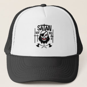 Funny Not Today Satan -  Detained Trucker Hat