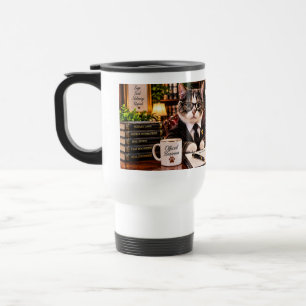 Funny Notary Public Cat Professional Travel Coffee Mug