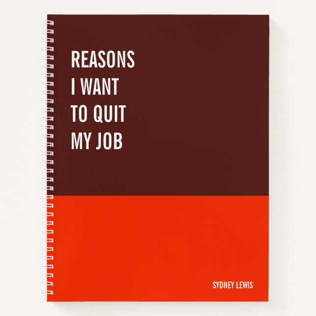 Funny Notebook, Humourous Writing Pad Journal, Not Notebook (Front)