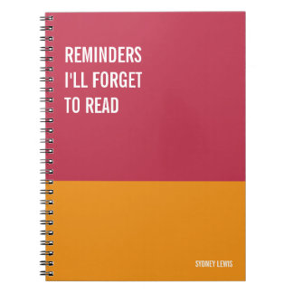 Funny Notebook, Humourous Writing Pad Journal, Not Notebook