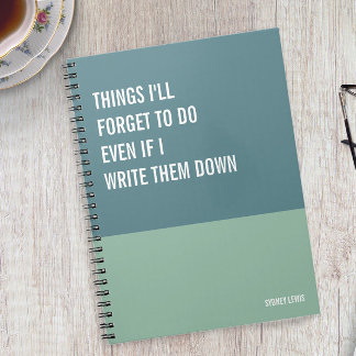 Funny Notebook, Humourous Writing Pad Journal, Not Notebook