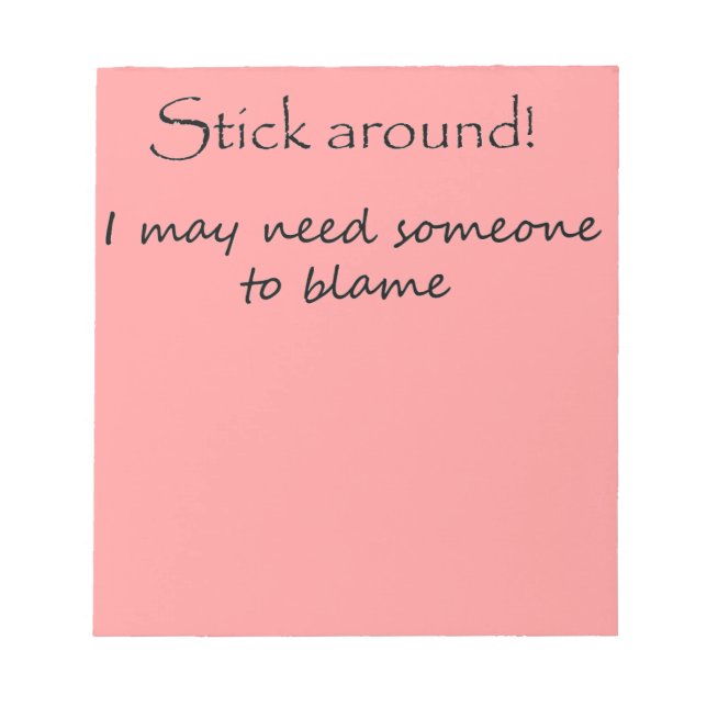 Funny notepads gifts office humour unique gift ide (Front)