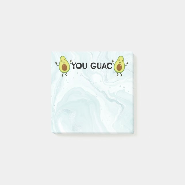 Funny Notes | Cute Sticky Notes | You Guac Avocado (Front)