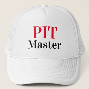 Funny Novelty Baseball PIT MASTER Trucker Hat