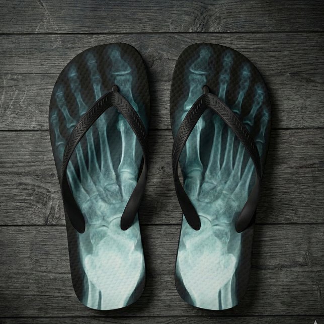 Funny Novelty Bone X-Ray Halloween Jandals (A flip flop with good bones! :D)