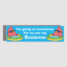 Funny Novelty Car Accessory I'M GOING TO LOUISIANA
