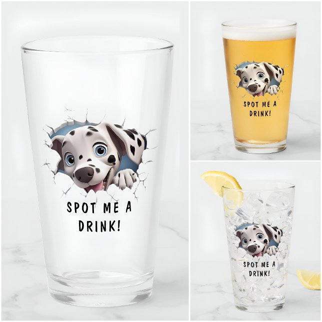 Funny Novelty Cartoon Dalmatian Glass Long Name (Creator Uploaded)
