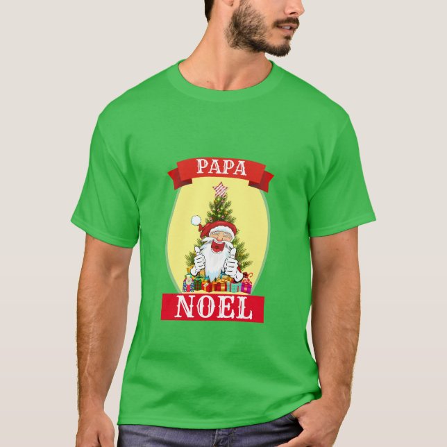 Funny Novelty Christmas PAPA NOEL T-Shirt (Front)