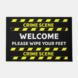 Funny Novelty Crime Scene Door Mat
