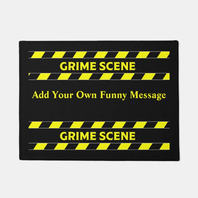 Funny Novelty Crime Scene Door Mat (Front)