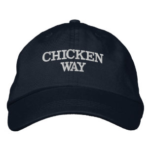 Funny Novelty Dad Joke CHICKEN WAY Embroidered Hat