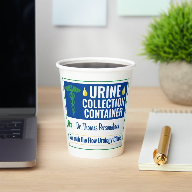 Funny Novelty Doctor Nurse Urine Collection Custom Paper Cups (Insitu)
