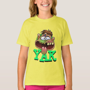 Funny Novelty Fashion Back to School YAK FACE  T-S T-Shirt