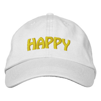 Funny Novelty fashion baseball style HAPPY Embroidered Hat