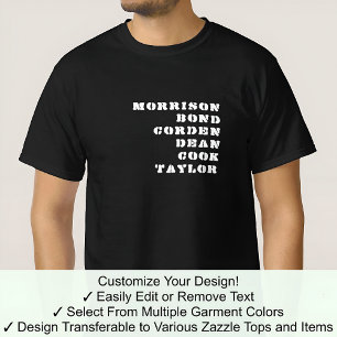 Funny Novelty Forename Name Game Template 03 T-Shirt