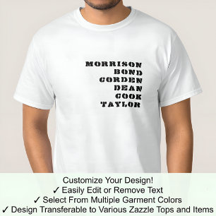 Funny Novelty Forename Name Game Template 03 T-Shirt