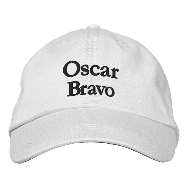 Funny Novelty Mens Golf Fashion OSCAR BRAVO Embroidered Hat (Front)