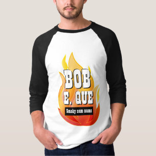 Funny Novelty Mens Grilling Gear BOB E QUE  T-Shir T-Shirt