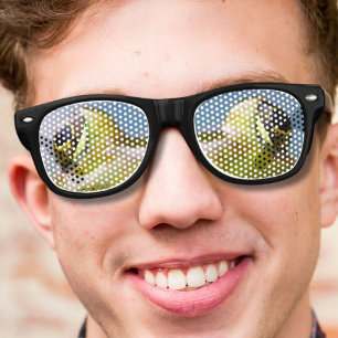 funny novelty nerdy crazy frog eyes retro sunglasses