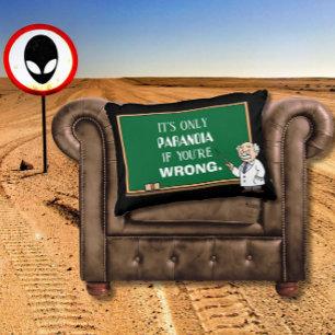 Funny Novelty Paranoia Conspiracy Theorist Black Decorative Cushion