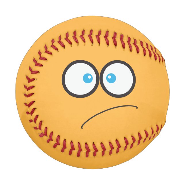 Funny Novelty Scared Face Baseball (Back Right)