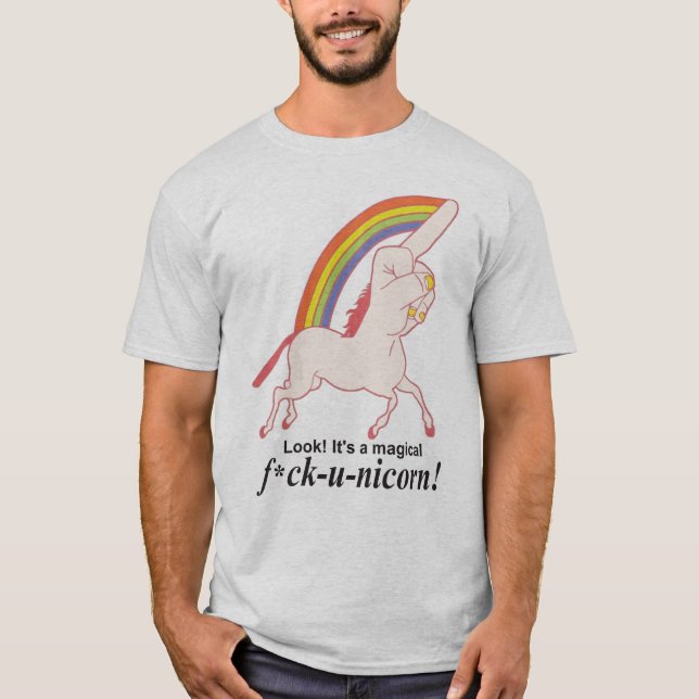 Funny Novelty Unicorn T-Shirt (Front)