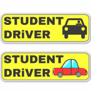 Funny Novice Student Driver Stickers for Cars