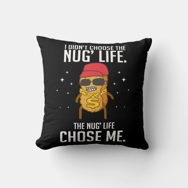 Funny Nug Life Design Chicken Nugget Cushion (Front)