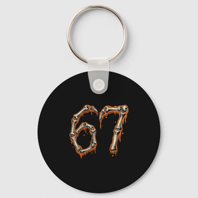 Funny Number 6 67 Meme Costume Matching Group Hall Key Ring (Front)