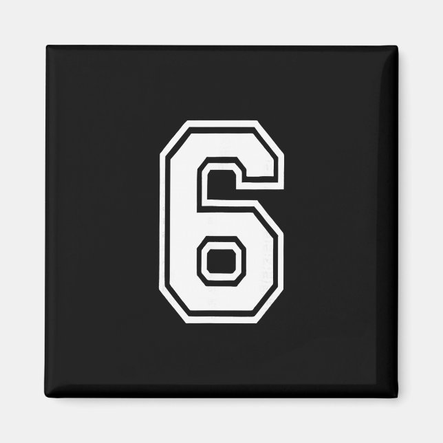 Funny Number 6 67 Meme Costume Matching Group Hall Magnet (Front)