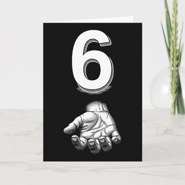 Funny Number 6 Matching 67 Meme Costume  Card (Front)