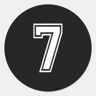 Funny Number 7 67 Meme Costume Matching Group Hall Classic Round Sticker