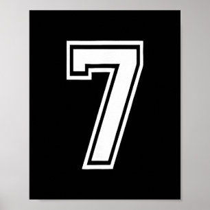 Funny Number 7 67 Meme Costume Matching Group Hall Poster