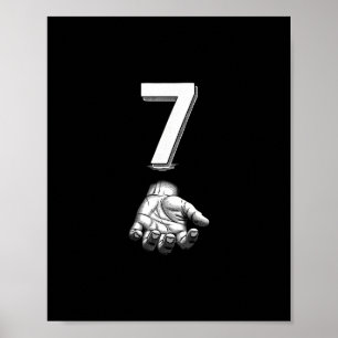 Funny Number 7 Matching 67 Meme Costume Poster