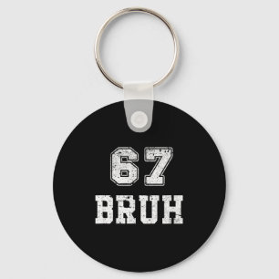Funny Number Bruh Meme Retro Gift Men, Boys Tee Fa Key Ring