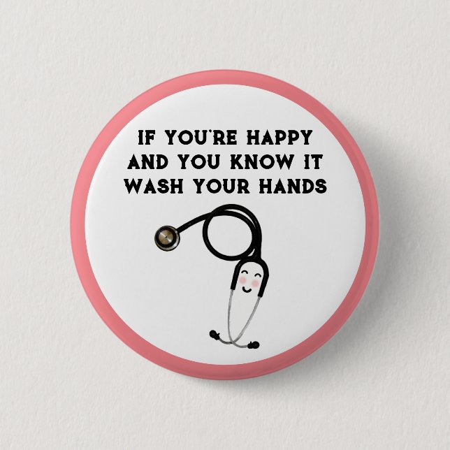 Funny Nurse 6 Cm Round Badge (Front)