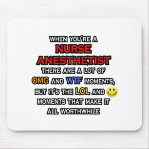 Funny Nurse Anaesthetist ... OMG WTF LOL Mouse Pad