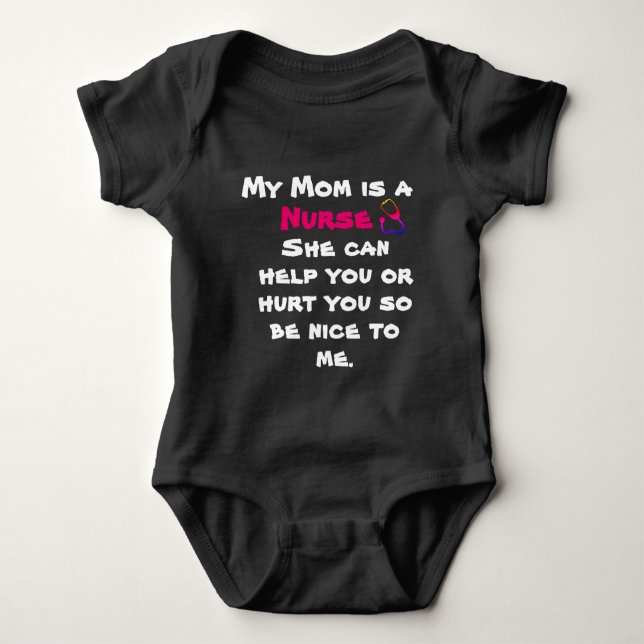 Funny Nurse Baby Bodysuit (Front)