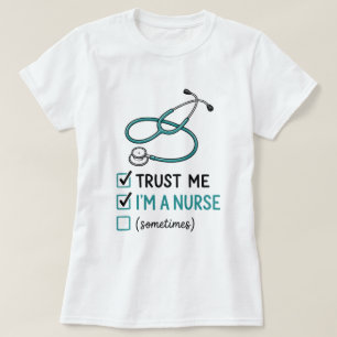Funny Nurse Checklist T-Shirt Cute RN Humour Tee