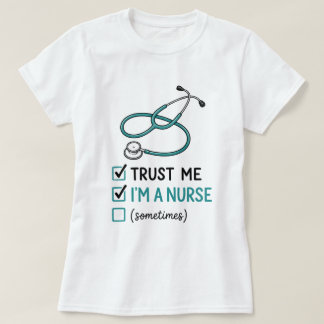 Funny Nurse Checklist T-Shirt | Cute RN Humour Tee