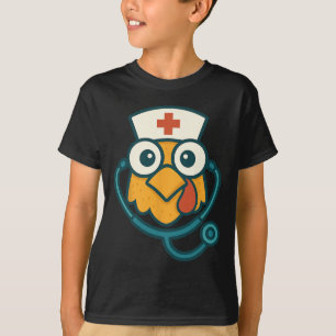 Funny Nurse Chicken Doctor Humour Thanksgiving Men T-Shirt