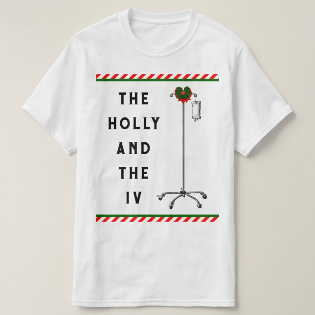 Funny Nurse Christmas T-Shirt (Design Front)