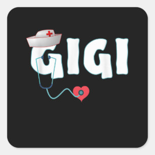 Funny Nurse Er Icu Rn Cna Gigi Grandma Nursing Square Sticker