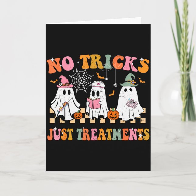 Funny Nurse Ghost For Scrub Life &amp; Nursing Hal Card (Front)