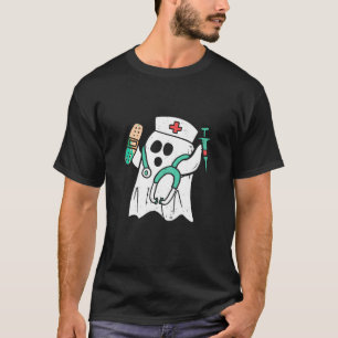 Funny Nurse Ghost Halloween Costume For RN OB ER T-Shirt
