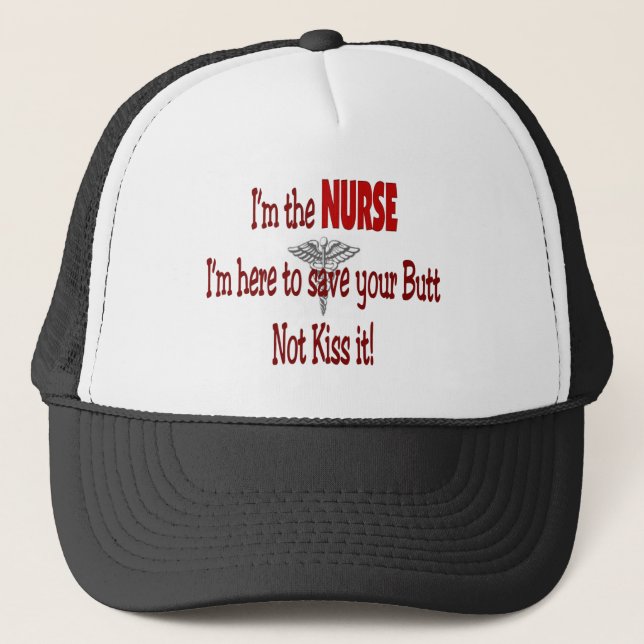 Funny Nurse Gifts Trucker Hat (Front)