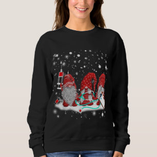 Funny Nurse Gnomes Santa Christmas Light Nursing L Sweatshirt