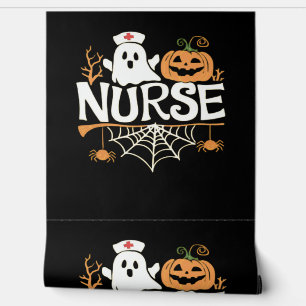 Funny Nurse Halloween Ghost Design Essential T-Shi Wallpaper